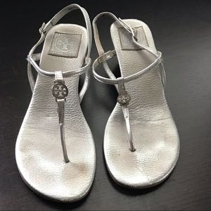 Tory Burch Silver wedge sandal